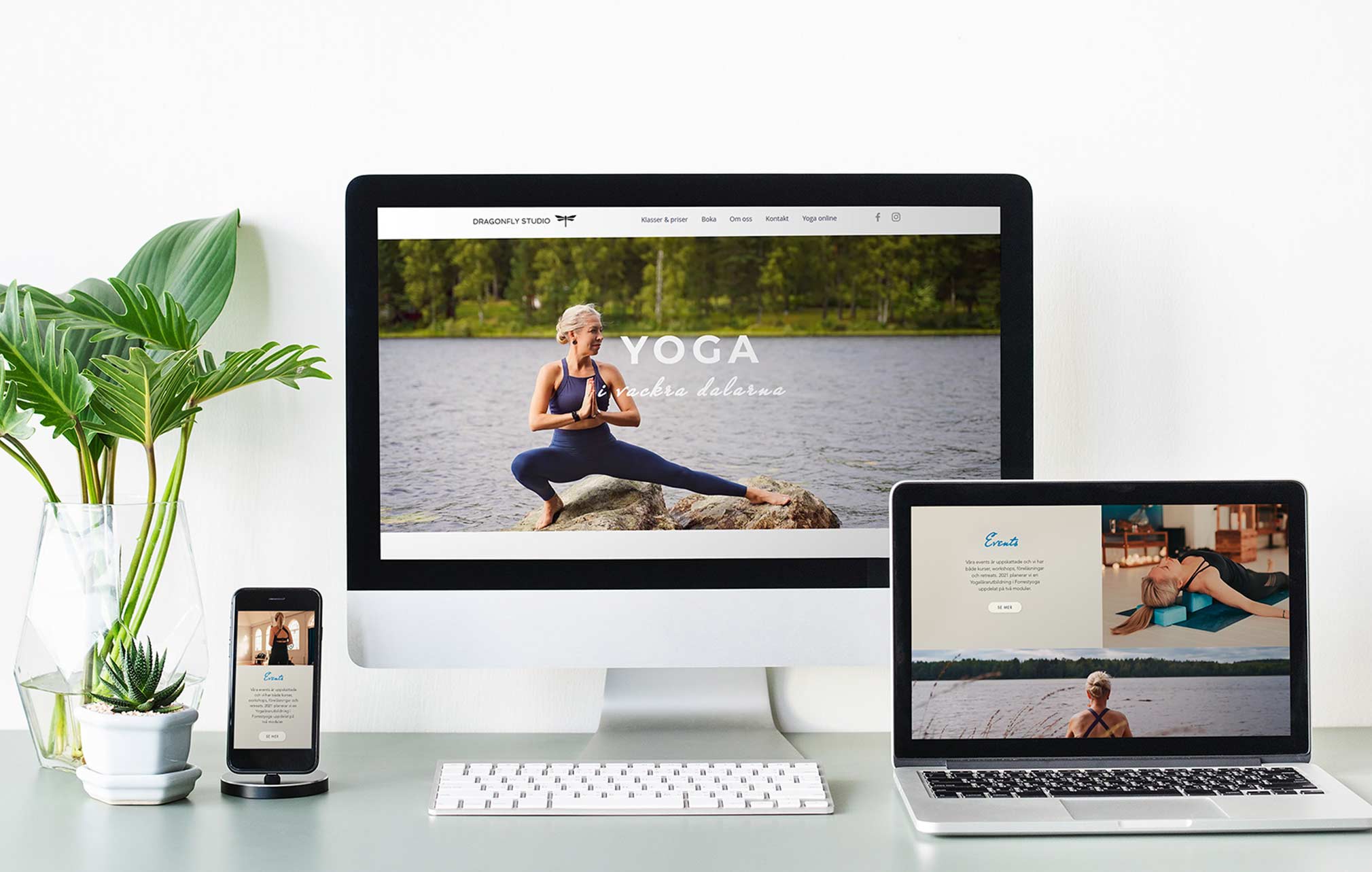 Beautiful Web Design Dragonfly yoga studio Avesta Sweden